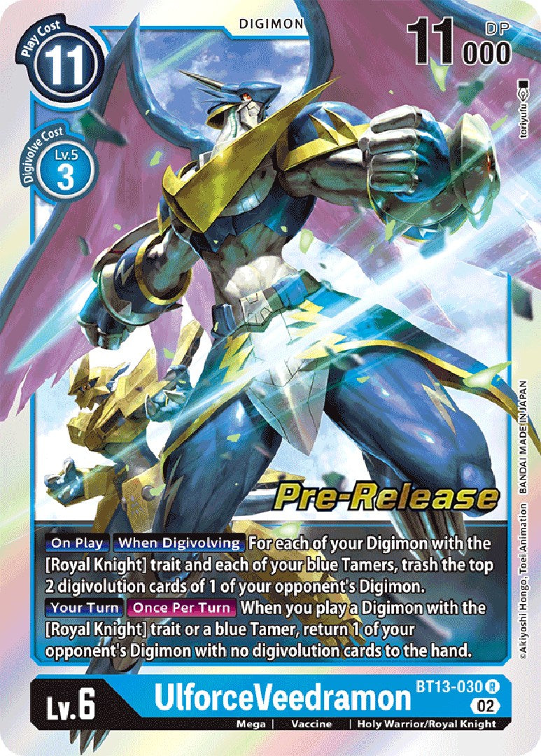 UlforceVeedramon [BT13-030] [Versus Royal Knight Booster Pre-Release Cards] | Card Merchant Takapuna