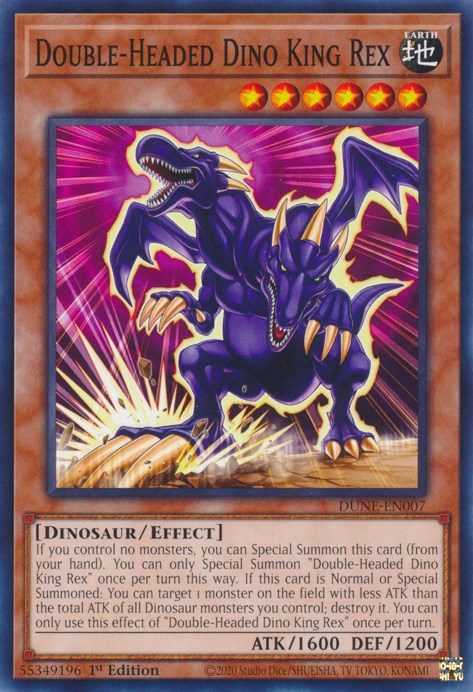 Double-Headed Dino King Rex [DUNE-EN007] Common | Card Merchant Takapuna