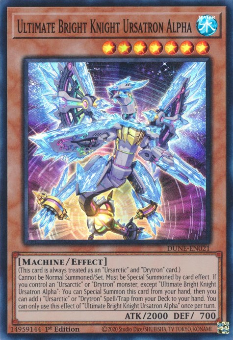 Ultimate Bright Knight Ursatron Alpha [DUNE-EN021] Super Rare | Card Merchant Takapuna