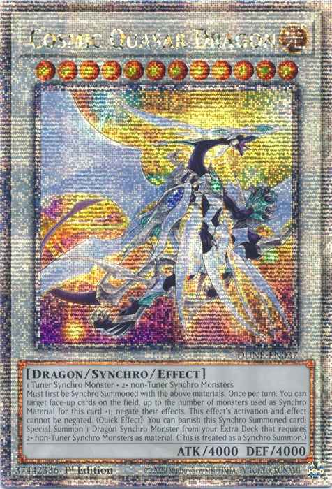 Cosmic Quasar Dragon [DUNE-EN037] Quarter Century Secret Rare | Card Merchant Takapuna