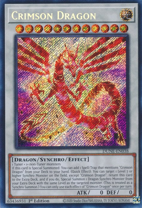 Crimson Dragon [DUNE-EN038] Secret Rare | Card Merchant Takapuna