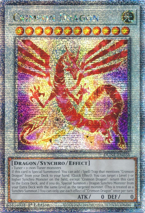 Crimson Dragon [DUNE-EN038] Quarter Century Secret Rare | Card Merchant Takapuna