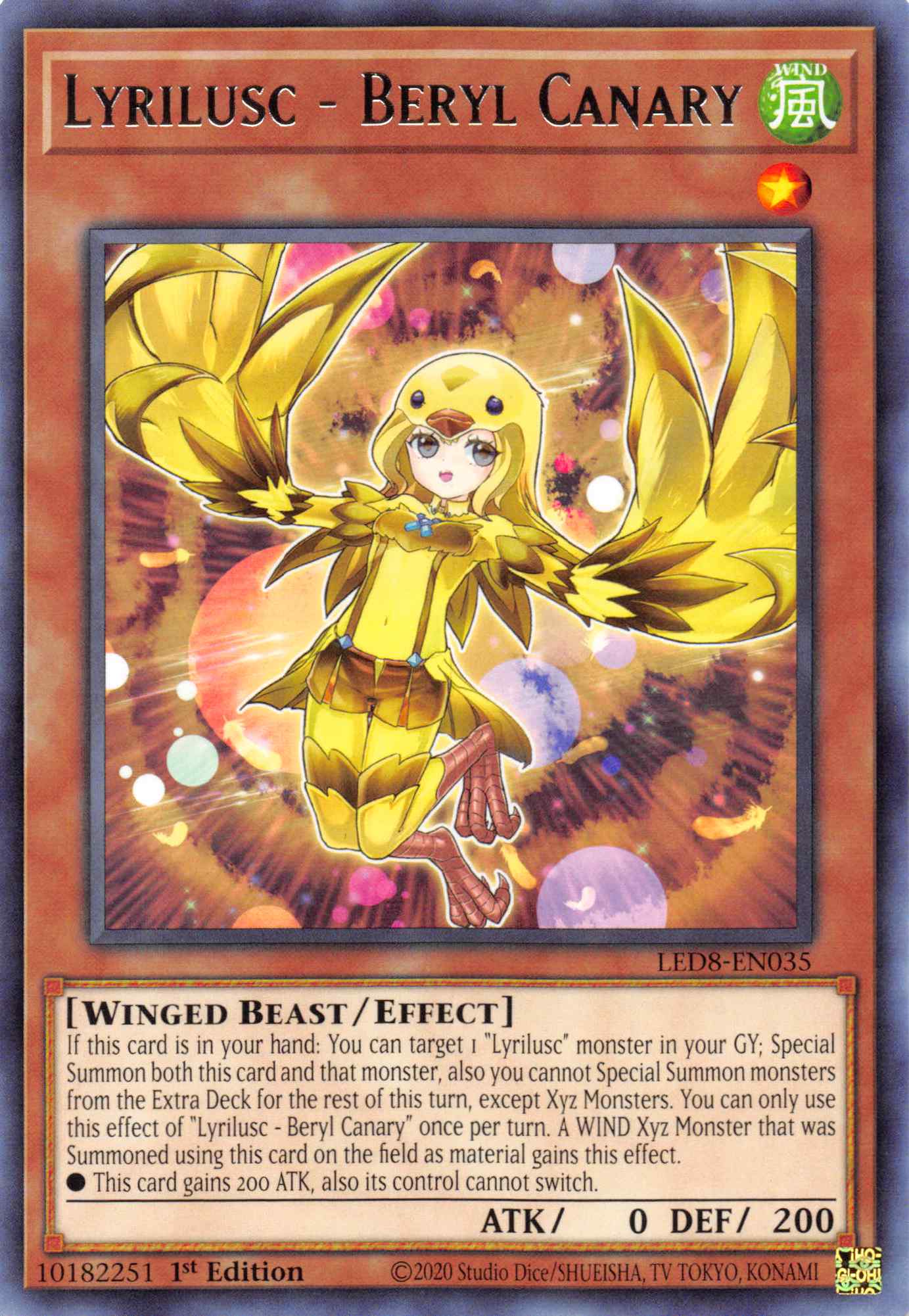 Lyrilusc - Beryl Canary [LED8-EN035] Rare | Card Merchant Takapuna