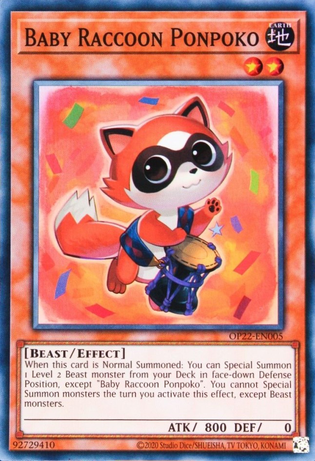 Baby Raccoon Ponpoko [OP22-EN005] Super Rare | Card Merchant Takapuna