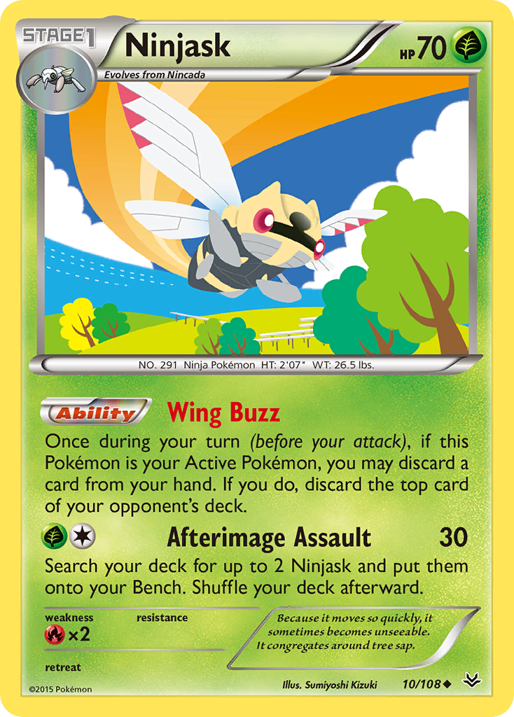 Ninjask (10/108) [XY: Roaring Skies] | Card Merchant Takapuna