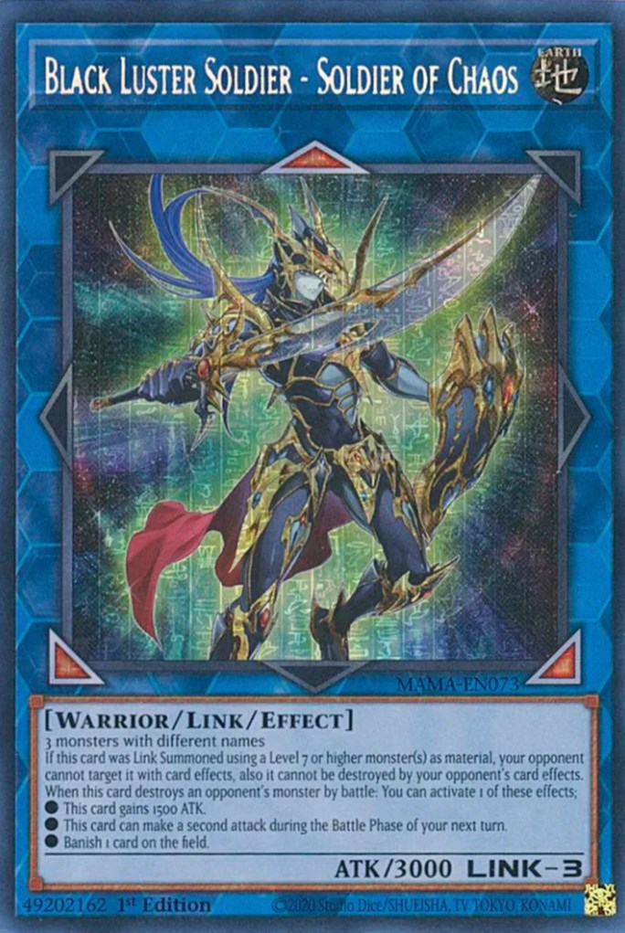 Black Luster Soldier - Soldier of Chaos [MAMA-EN073] Secret Pharaoh's Rare | Card Merchant Takapuna