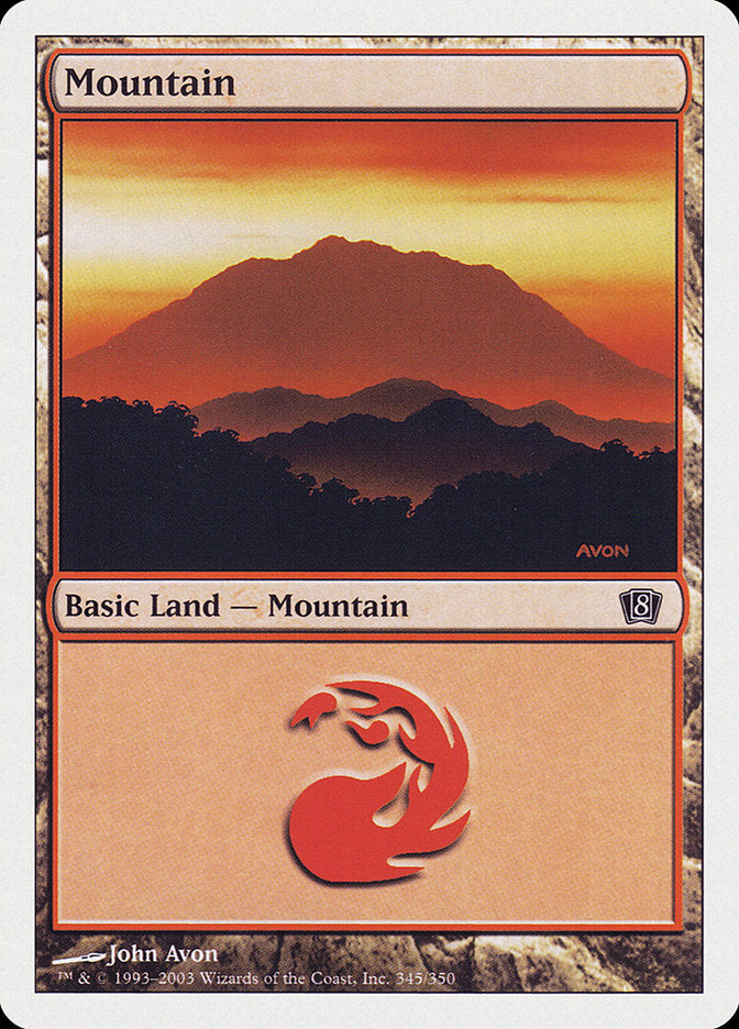 Mountain (345) [Eighth Edition] | Card Merchant Takapuna