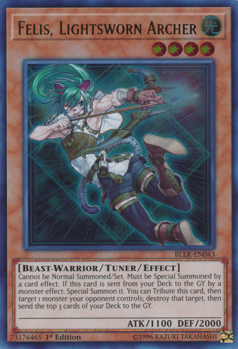 Felis, Lightsworn Archer [BLLR-EN043] Ultra Rare | Card Merchant Takapuna