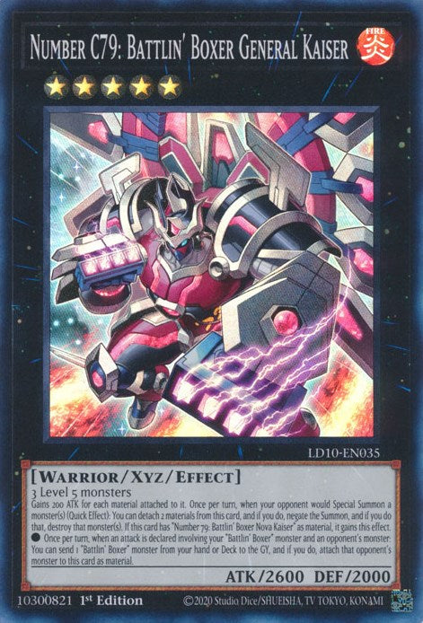 Number C79: Battlin' Boxer General Kaiser [LD10-EN035] Super Rare | Card Merchant Takapuna