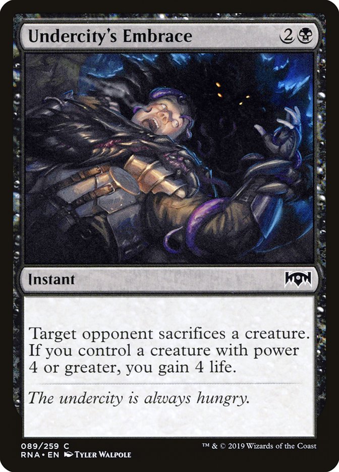 Undercity's Embrace [Ravnica Allegiance] | Card Merchant Takapuna