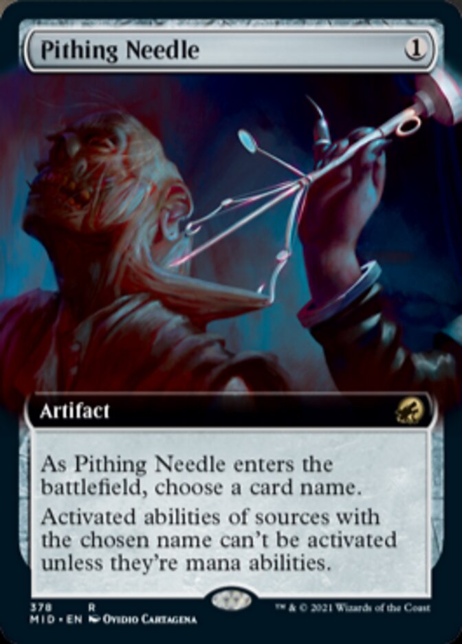 Pithing Needle (Extended Art) [Innistrad: Midnight Hunt] | Card Merchant Takapuna