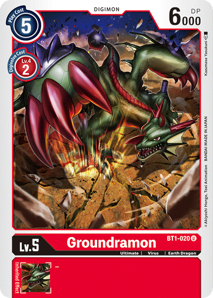 Groundramon [BT1-020] [Release Special Booster Ver.1.0] | Card Merchant Takapuna