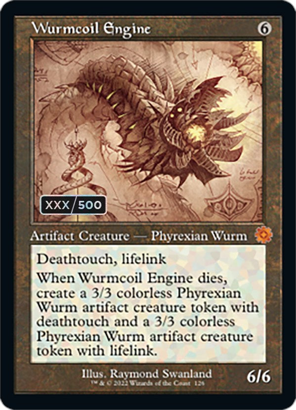 Wurmcoil Engine (Retro Schematic) (Serialized) [The Brothers' War Retro Artifacts] | Card Merchant Takapuna