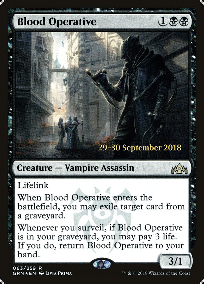 Blood Operative [Guilds of Ravnica Prerelease Promos] | Card Merchant Takapuna