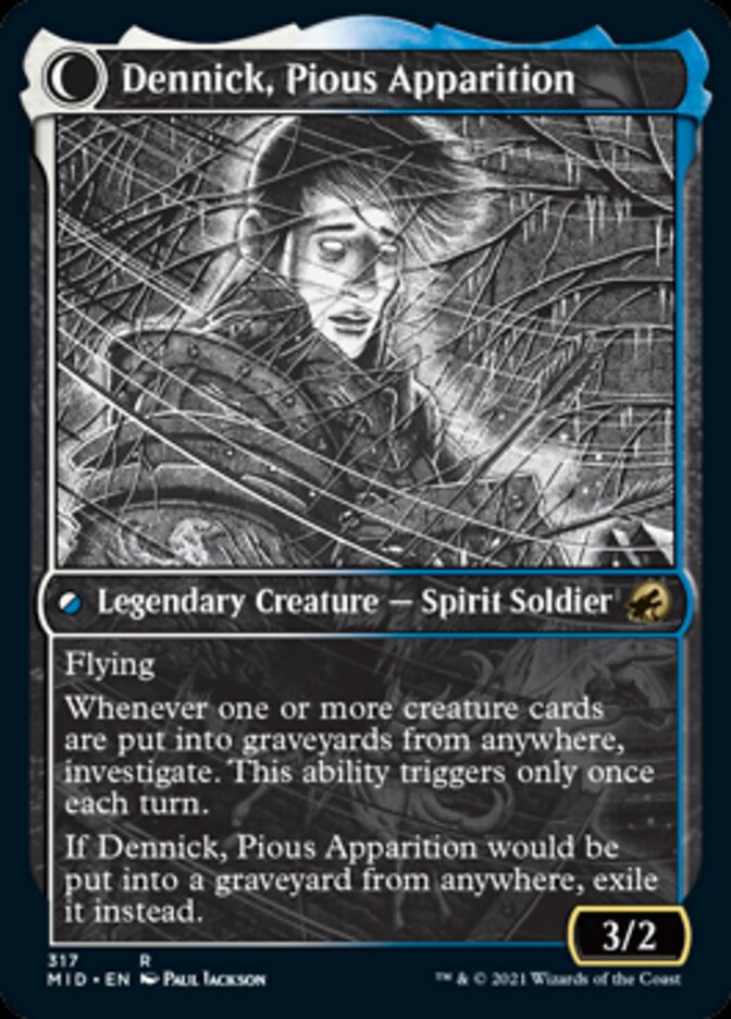 Dennick, Pious Apprentice // Dennick, Pious Apparition (Showcase Eternal Night) [Innistrad: Midnight Hunt] | Card Merchant Takapuna