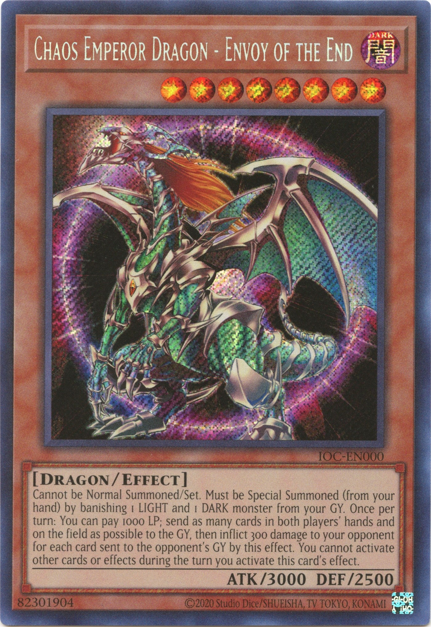 Chaos Emperor Dragon - Envoy of the End (25th Anniversary) [IOC-EN000] Secret Rare | Card Merchant Takapuna