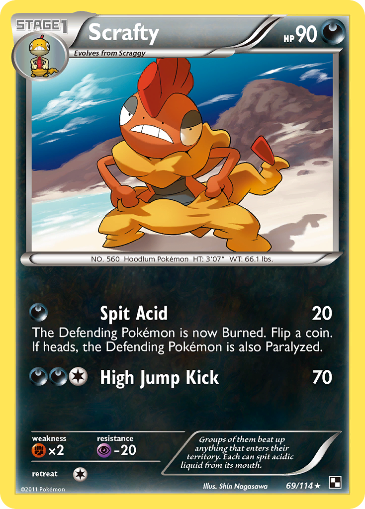 Scrafty (69/114) [Black & White: Base Set] | Card Merchant Takapuna