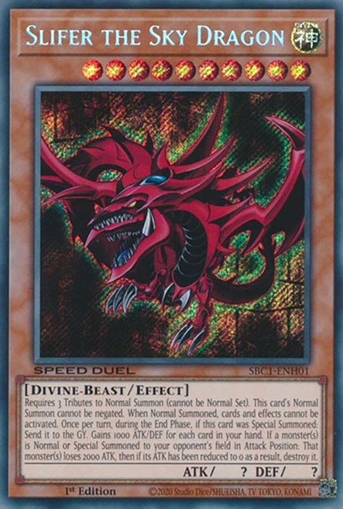 Slifer the Sky Dragon [SBC1-ENH01] Secret Rare | Card Merchant Takapuna