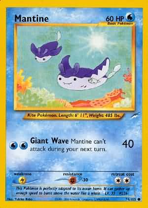 Mantine (74/105) [Neo Destiny Unlimited] | Card Merchant Takapuna