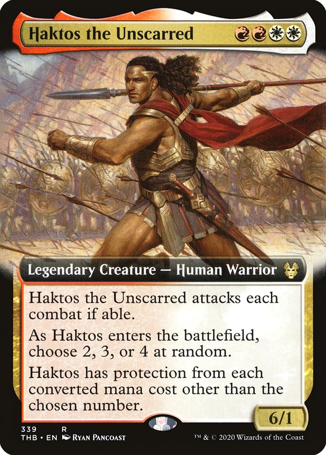 Haktos the Unscarred (Extended Art) [Theros Beyond Death] | Card Merchant Takapuna