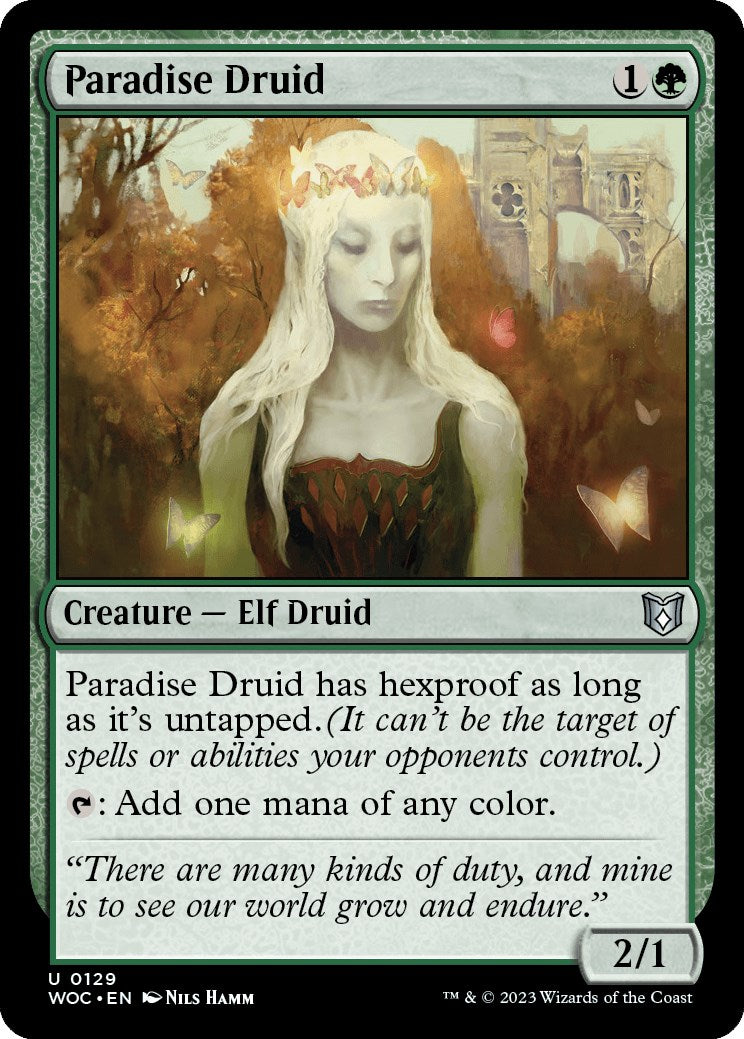 Paradise Druid [Wilds of Eldraine Commander] | Card Merchant Takapuna