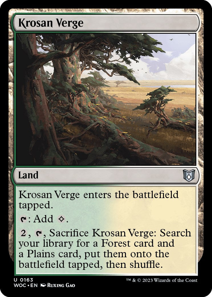 Krosan Verge [Wilds of Eldraine Commander] | Card Merchant Takapuna