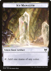 Elf Warrior // Icy Manalith Double-Sided Token [Kaldheim Tokens] | Card Merchant Takapuna