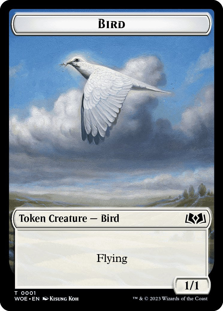 Bird // Human Double-Sided Token [Wilds of Eldraine Commander Tokens] | Card Merchant Takapuna