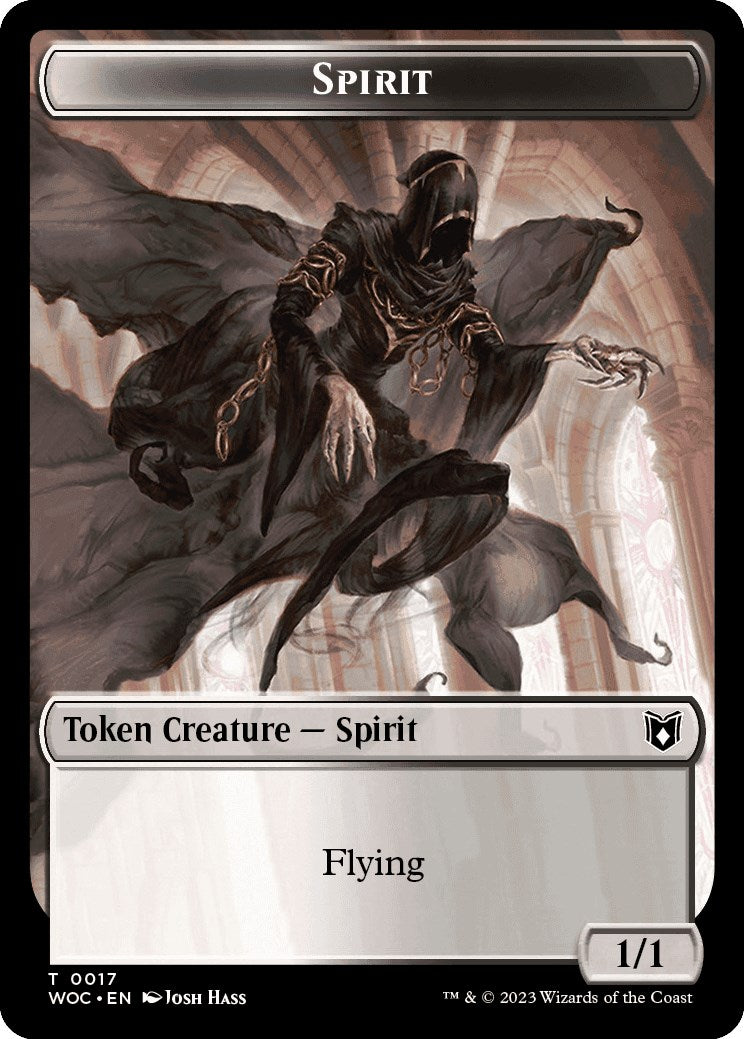 Spirit // Saproling Double-Sided Token [Wilds of Eldraine Commander Tokens] | Card Merchant Takapuna