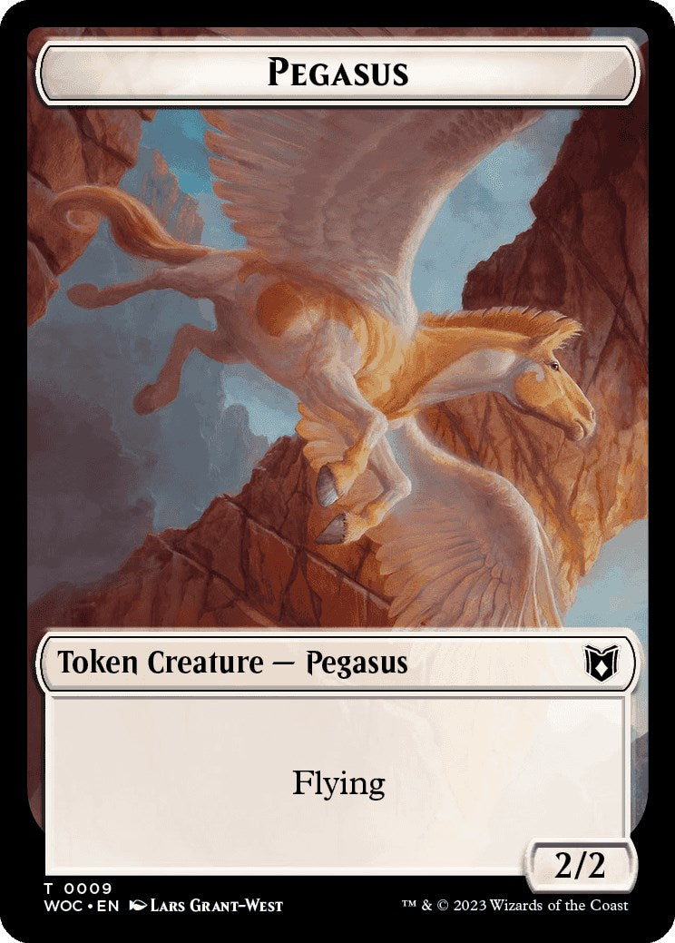 Pegasus // Saproling Double-Sided Token [Wilds of Eldraine Commander Tokens] | Card Merchant Takapuna