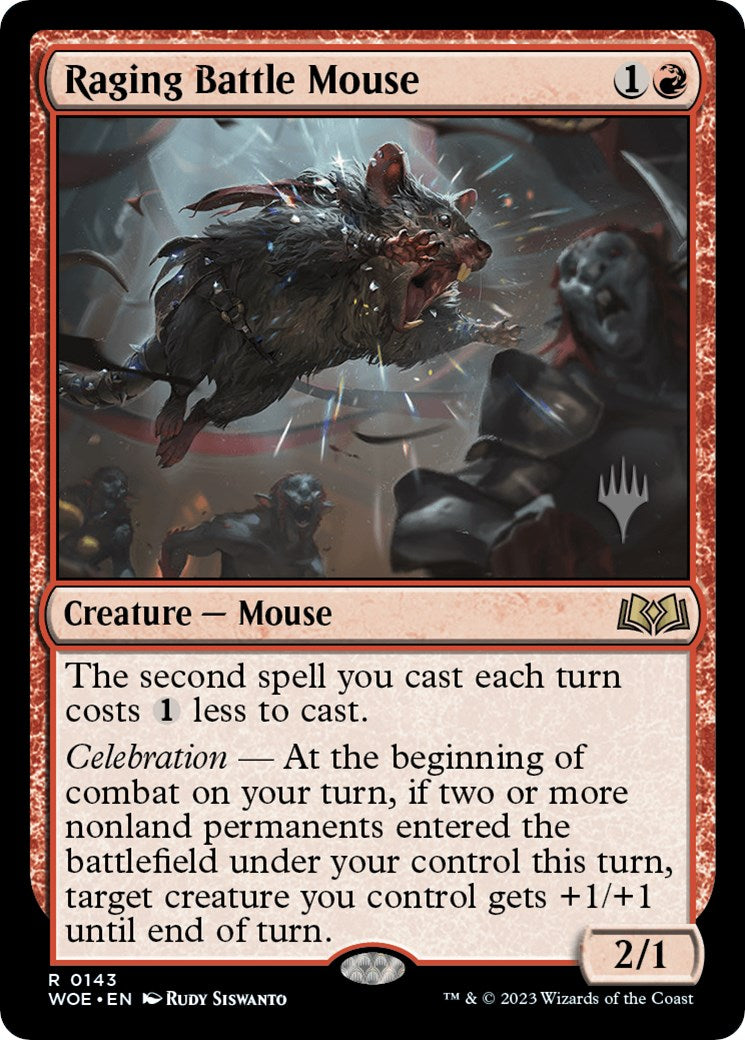 Raging Battle Mouse (Promo Pack) [Wilds of Eldraine Promos] | Card Merchant Takapuna