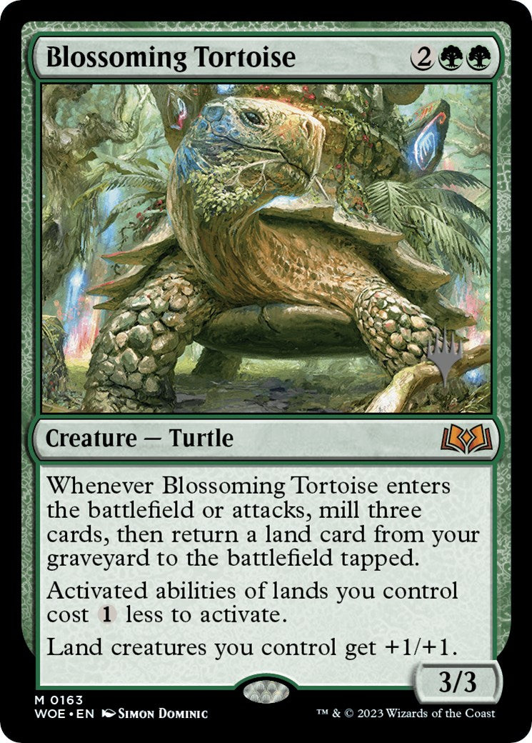 Blossoming Tortoise (Promo Pack) [Wilds of Eldraine Promos] | Card Merchant Takapuna