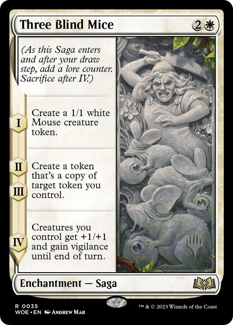 Three Blind Mice (Promo Pack) [Wilds of Eldraine Promos] | Card Merchant Takapuna