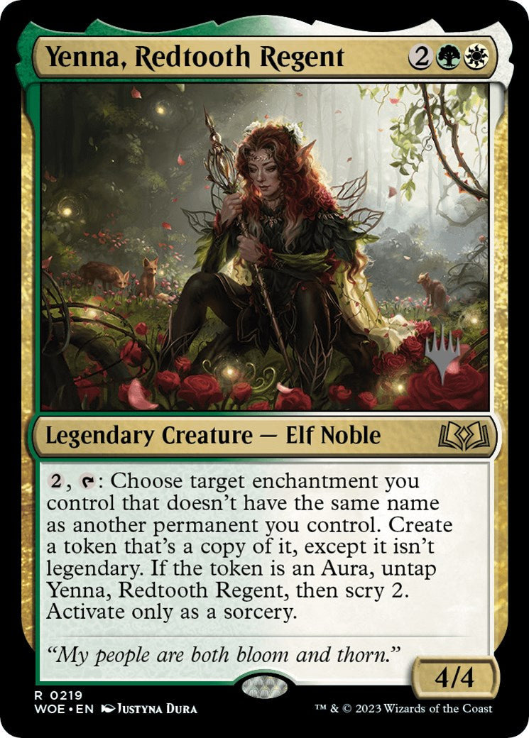 Yenna, Redtooth Regent (Promo Pack) [Wilds of Eldraine Promos] | Card Merchant Takapuna