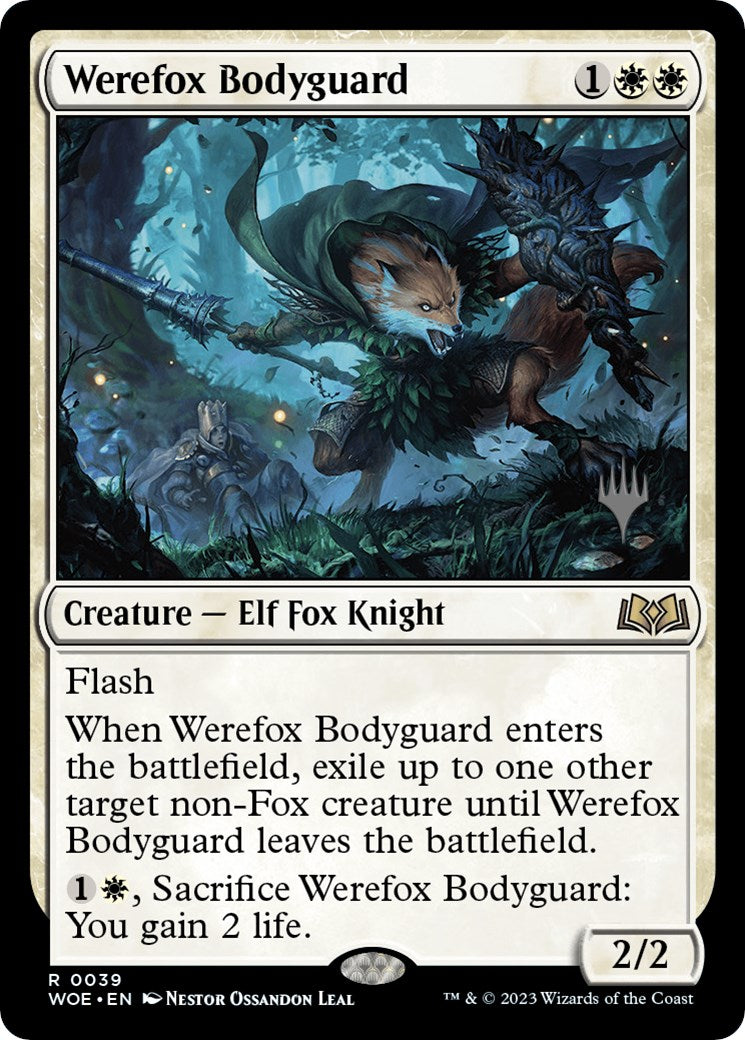 Werefox Bodyguard (Promo Pack) [Wilds of Eldraine Promos] | Card Merchant Takapuna