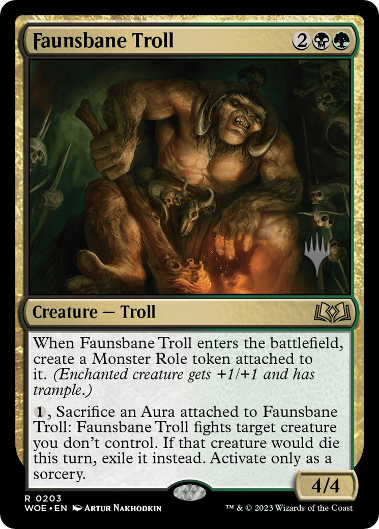 Faunsbane Troll (Promo Pack) [Wilds of Eldraine Promos] | Card Merchant Takapuna