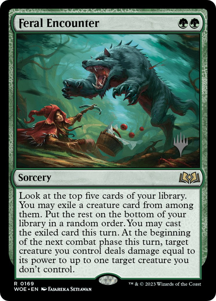 Feral Encounter (Promo Pack) [Wilds of Eldraine Promos] | Card Merchant Takapuna