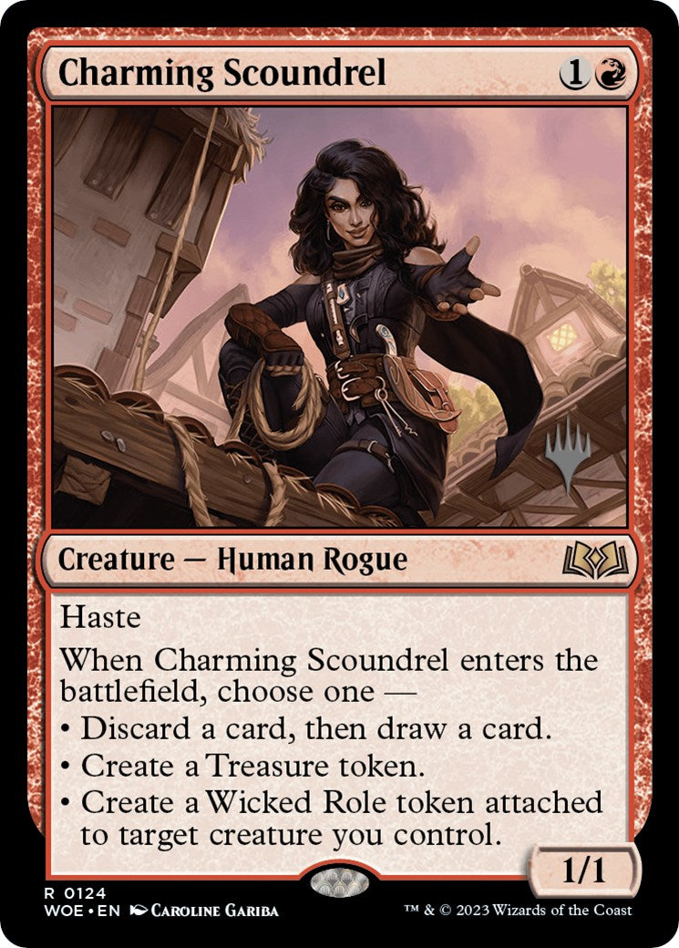 Charming Scoundrel (Promo Pack) [Wilds of Eldraine Promos] | Card Merchant Takapuna