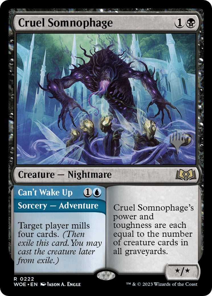 Cruel Somnophage // Can't Wake Up (Promo Pack) [Wilds of Eldraine Promos] | Card Merchant Takapuna