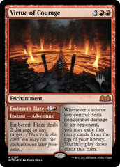 Virtue of Courage //Embereth Blaze (Promo Pack) [Wilds of Eldraine Promos] | Card Merchant Takapuna