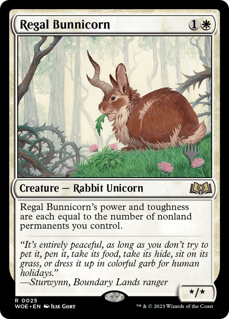 Regal Bunnicorn (Promo Pack) [Wilds of Eldraine Promos] | Card Merchant Takapuna