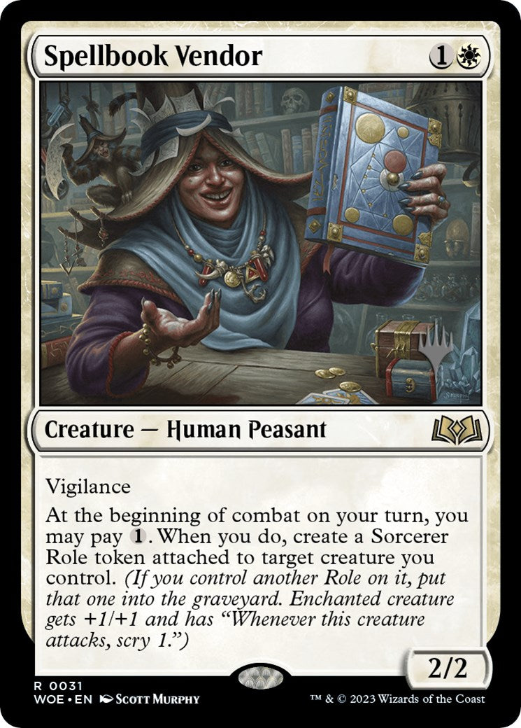 Spellbook Vendor (Promo Pack) [Wilds of Eldraine Promos] | Card Merchant Takapuna