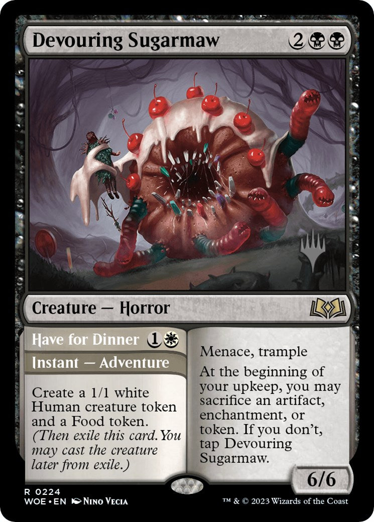 Devouring Sugarmaw // Have for Dinner(Promo Pack) [Wilds of Eldraine Promos] | Card Merchant Takapuna