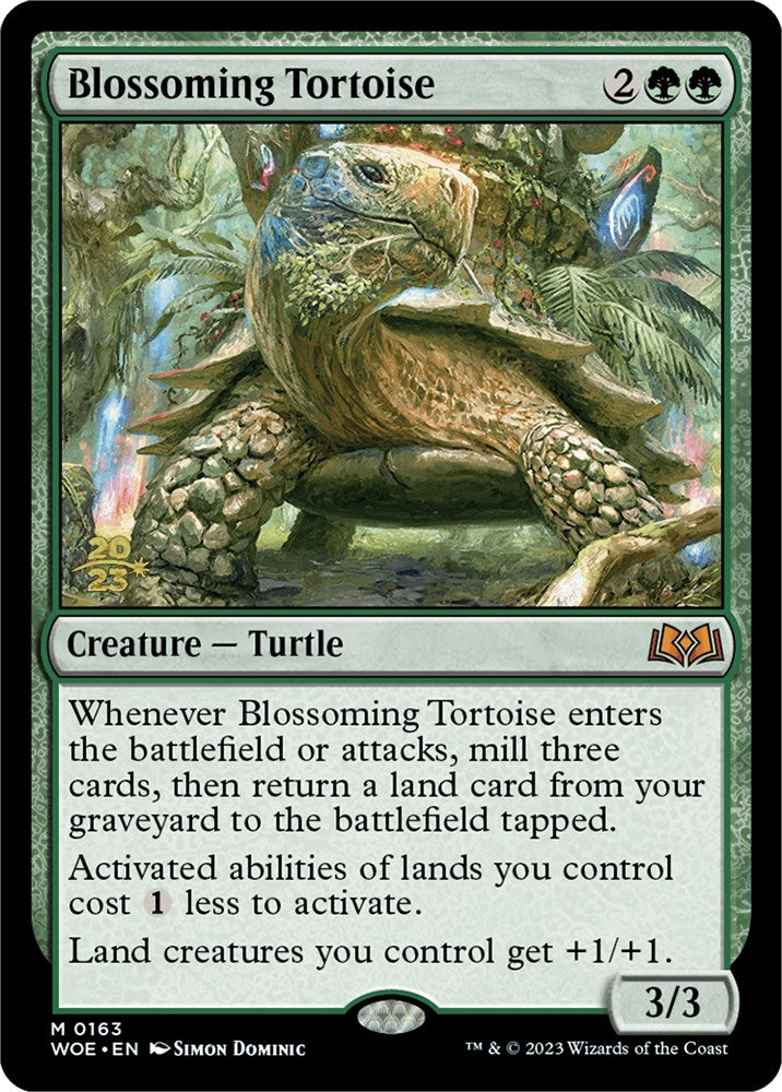 Blossoming Tortoise [Wilds of Eldraine Prerelease Promos] | Card Merchant Takapuna