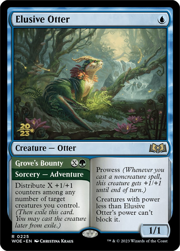 Elusive Otter // Grove's Bounty [Wilds of Eldraine Prerelease Promos] | Card Merchant Takapuna