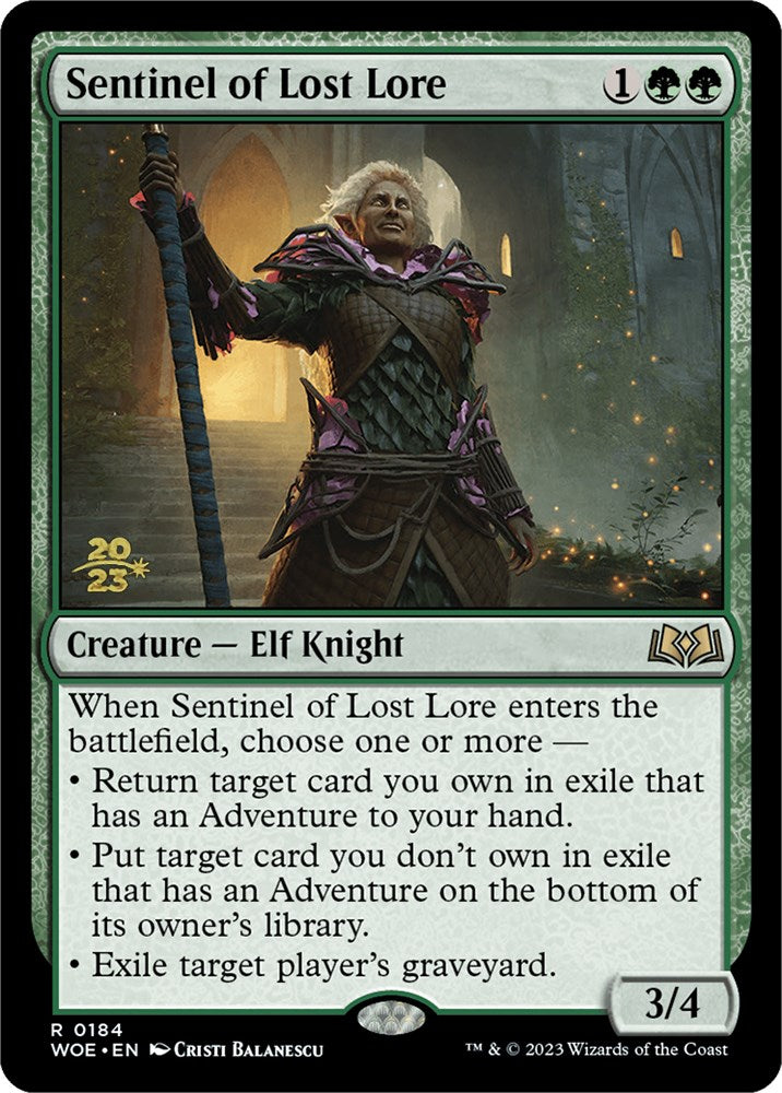 Sentinel of Lost Lore [Wilds of Eldraine Prerelease Promos] | Card Merchant Takapuna