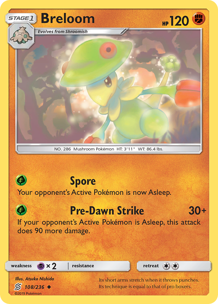 Breloom (108/236) [Sun & Moon: Unified Minds] | Card Merchant Takapuna