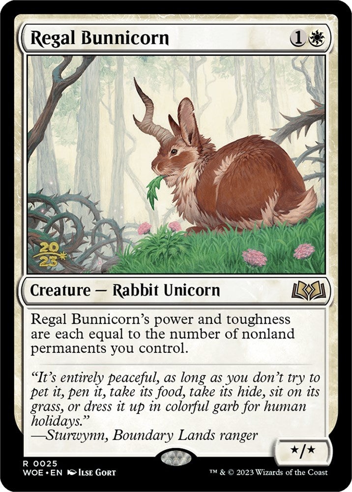 Regal Bunnicorn [Wilds of Eldraine Prerelease Promos] | Card Merchant Takapuna