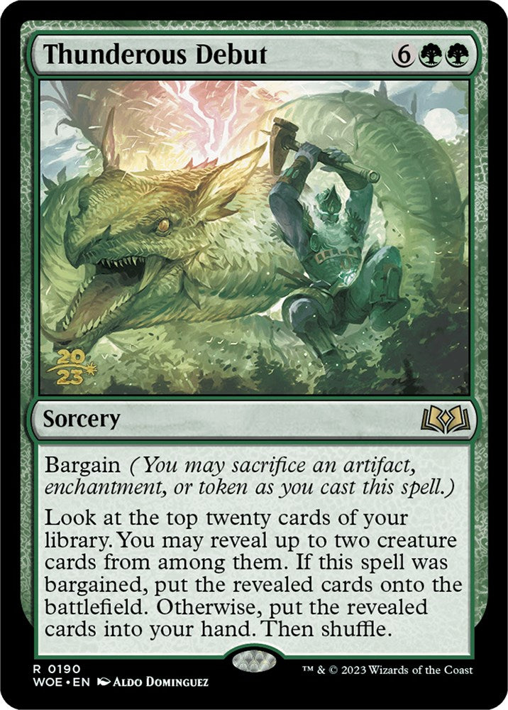 Thunderous Debut [Wilds of Eldraine Prerelease Promos] | Card Merchant Takapuna