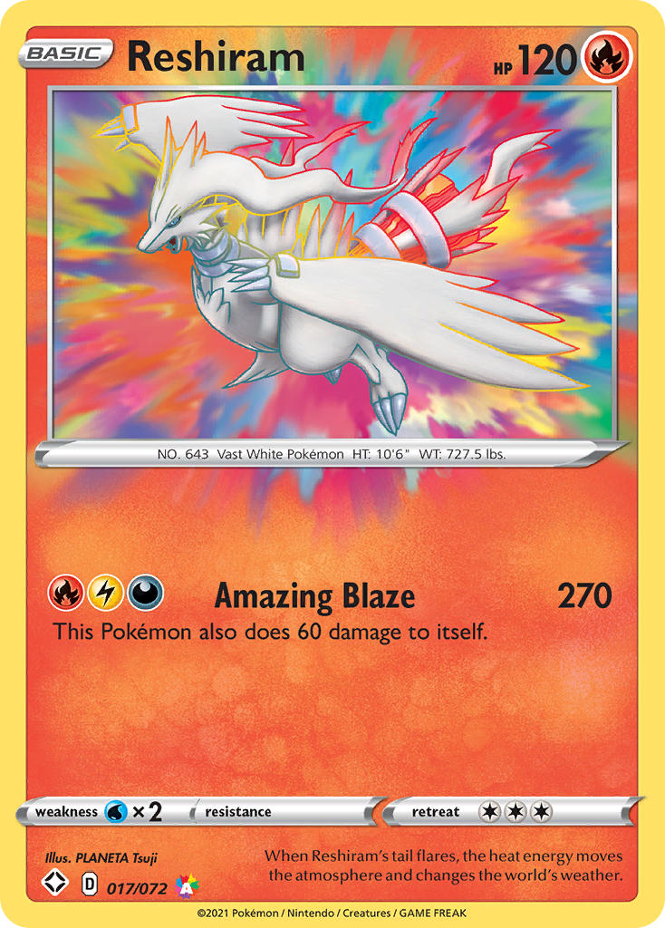 Reshiram (017/072) [Sword & Shield: Shining Fates] | Card Merchant Takapuna